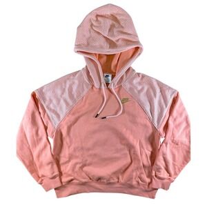 Nike Serena Williams Design Crew Fleece Pullover Hoodie Womens M Peach